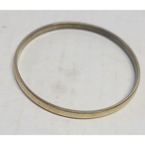 Monet Vintage Gold Tone Brushed Textured Bangle Bracelet Minimalist Stackable
